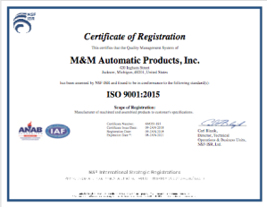 ISO Certified M&M Automatic